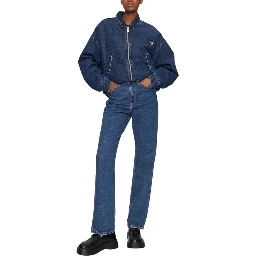 Blue Cotton Mom Jeans
