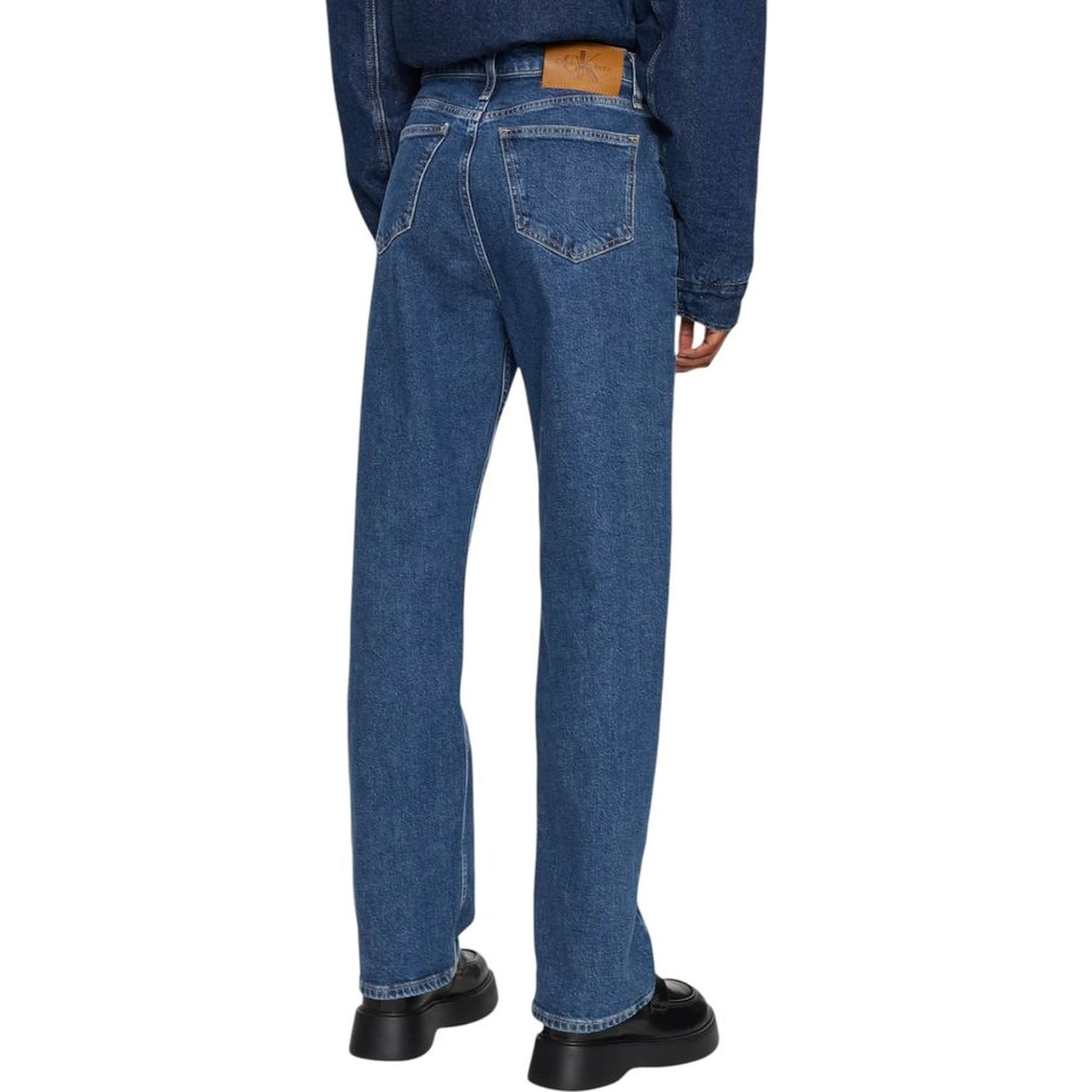 Blue Cotton Mom Jeans