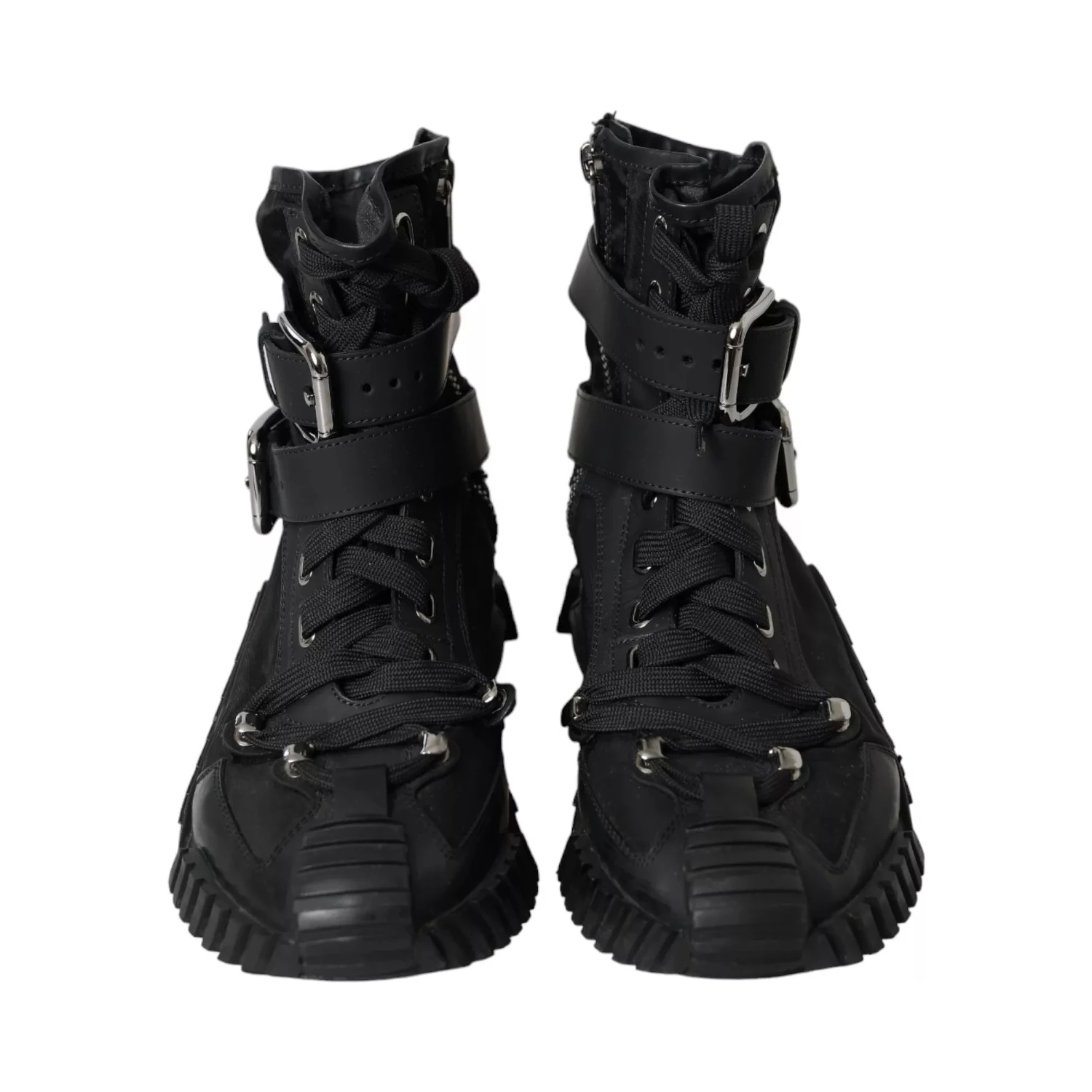 Black Nylon NS1 High Top Sneakers Shoes