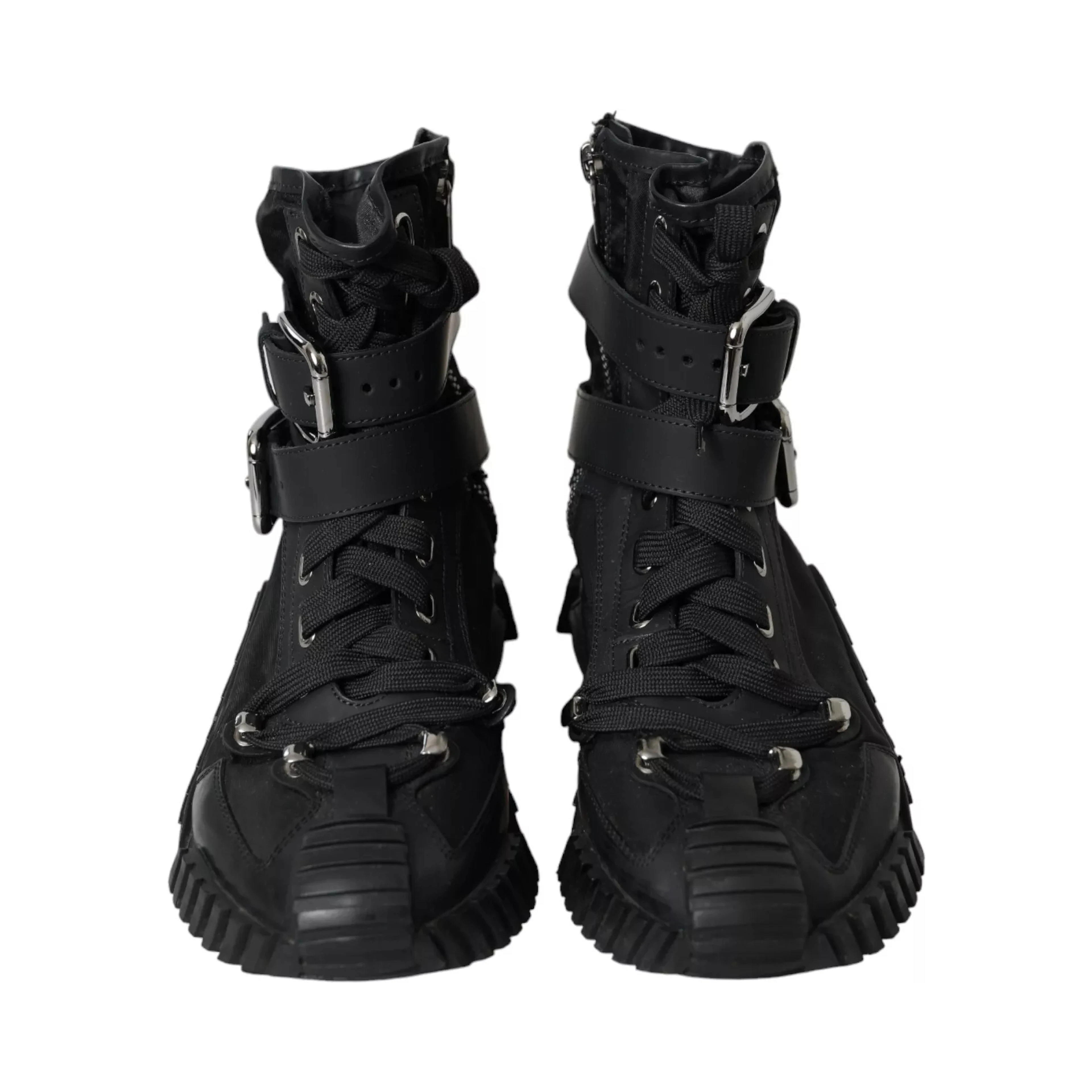 Black Nylon NS1 High Top Sneakers Shoes