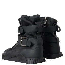 Black Nylon NS1 High Top Sneakers Shoes