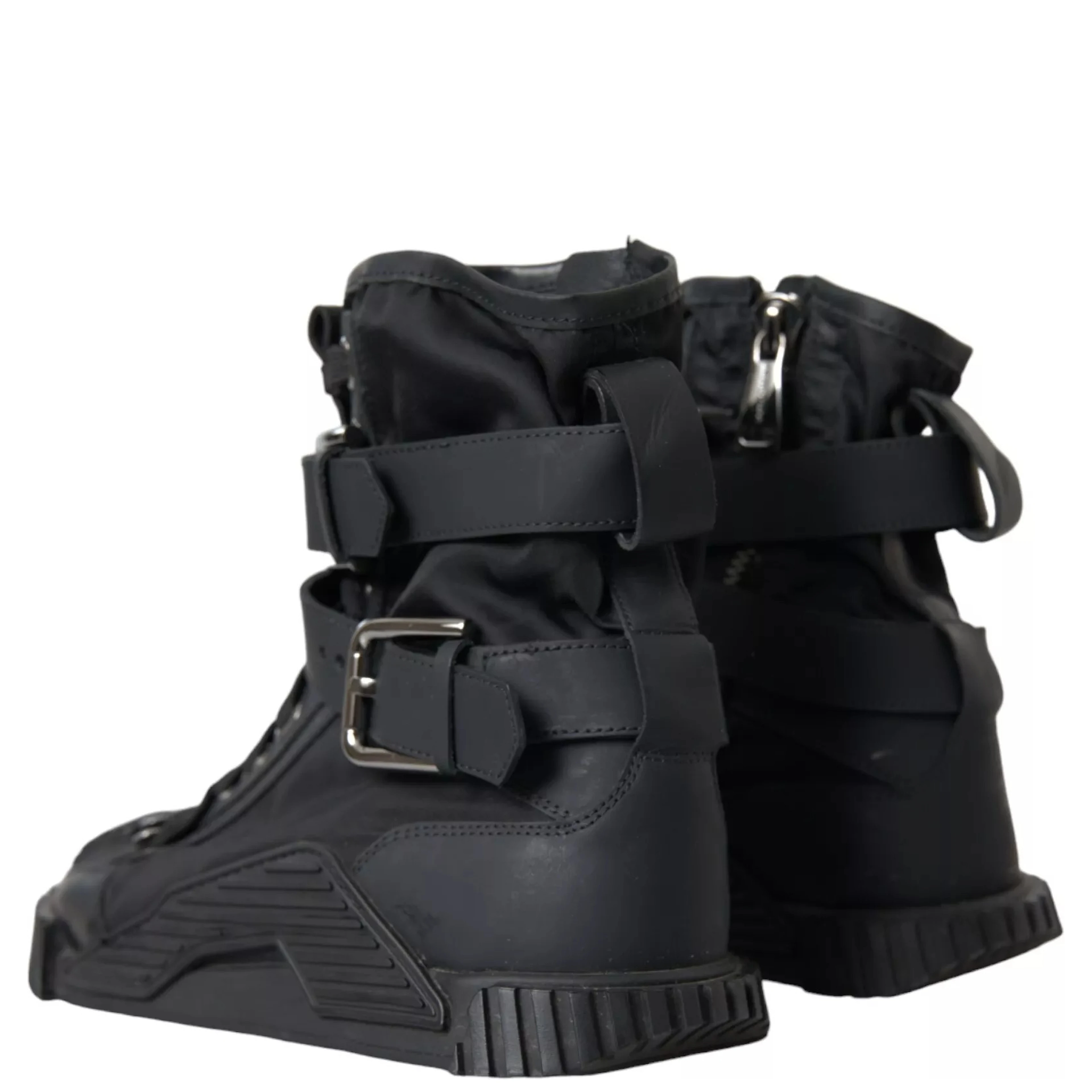 Black Nylon NS1 High Top Sneakers Shoes