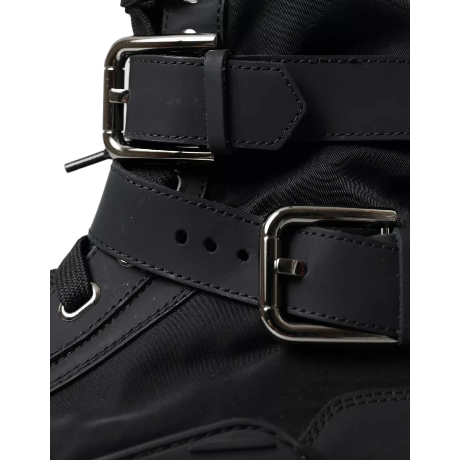 Black Nylon NS1 High Top Sneakers Shoes