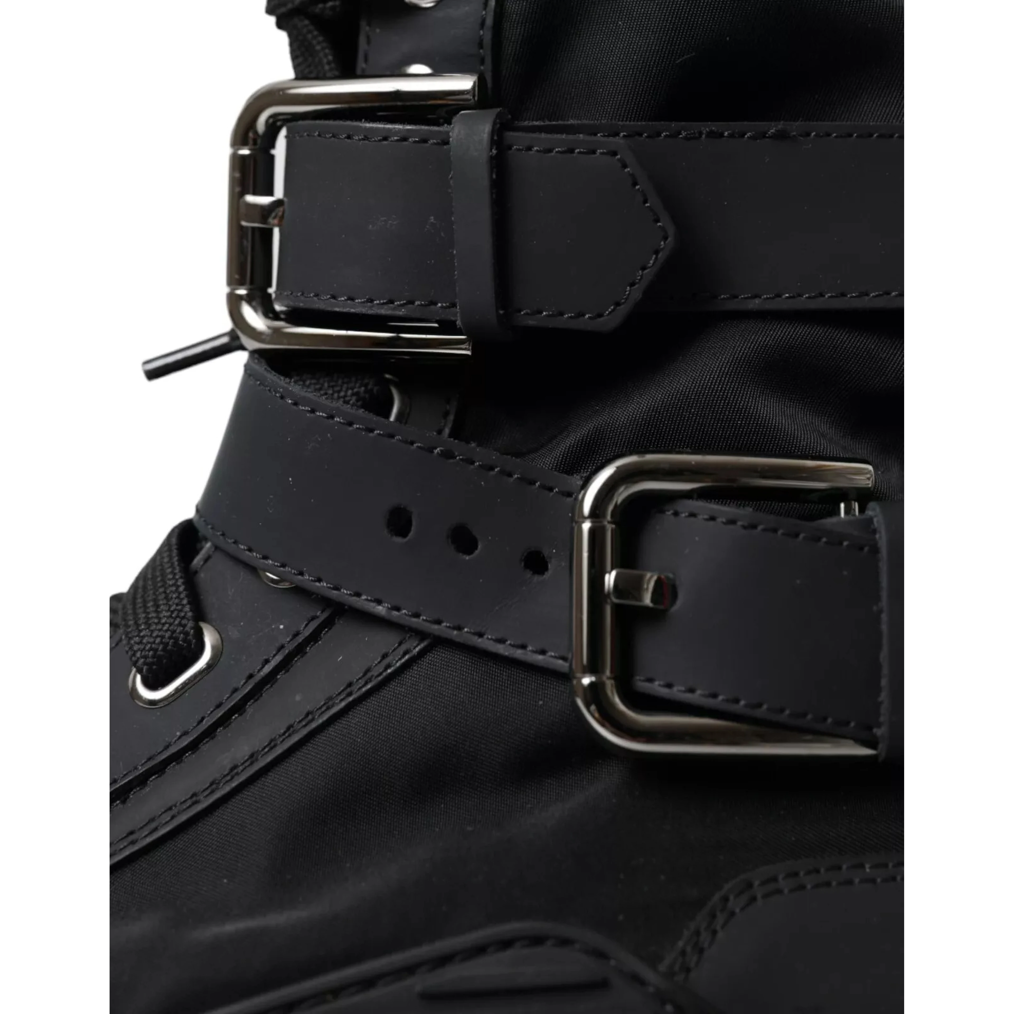 Black Nylon NS1 High Top Sneakers Shoes