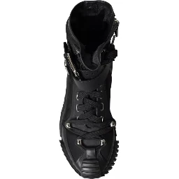 Black Nylon NS1 High Top Sneakers Shoes