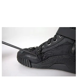 Black Nylon NS1 High Top Sneakers Shoes