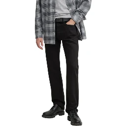 Black Cotton Relaxed Fit Jeans