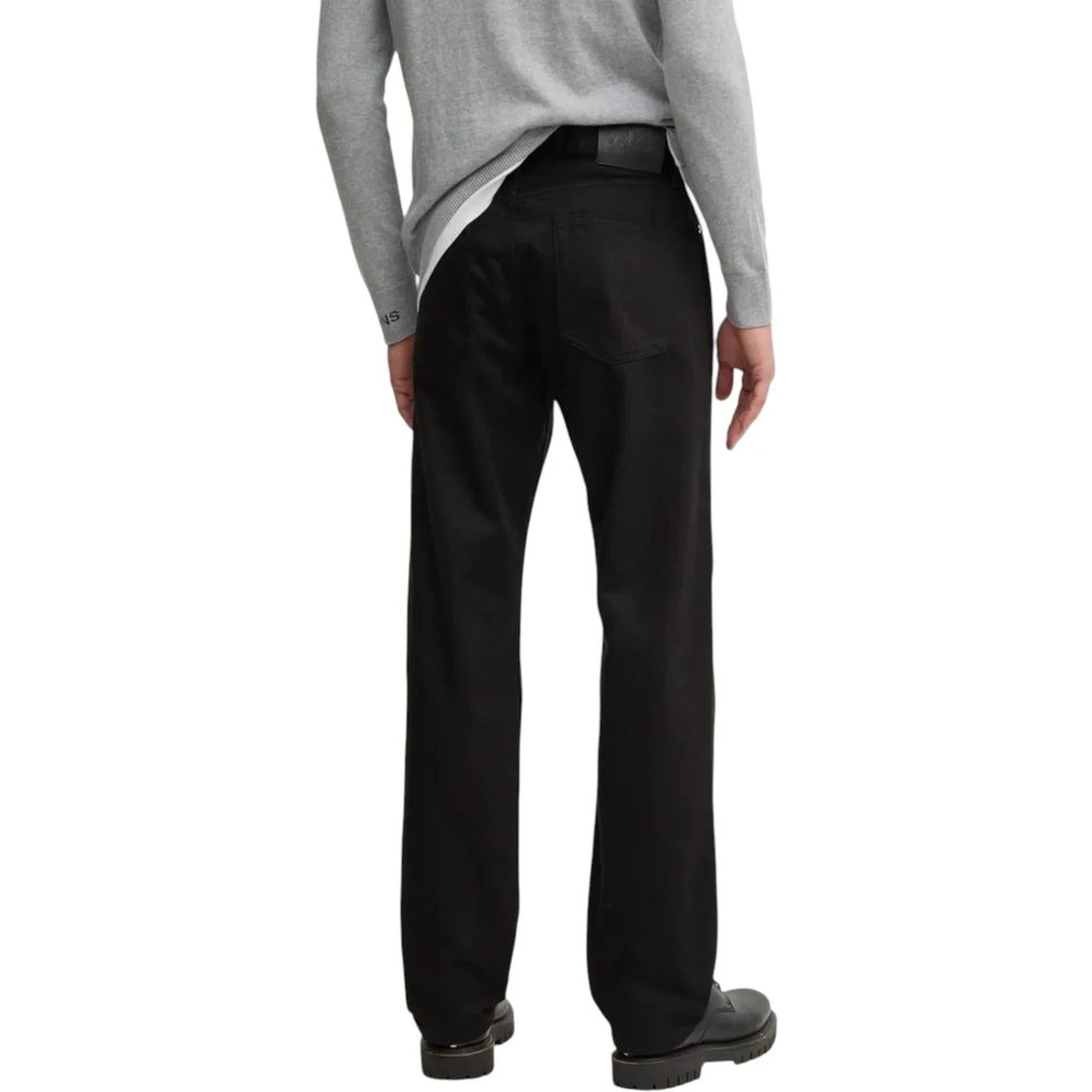 Black Cotton Relaxed Fit Jeans