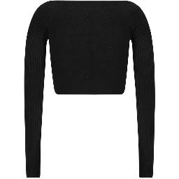 Black Rayon Long Sleeve T-Shirt