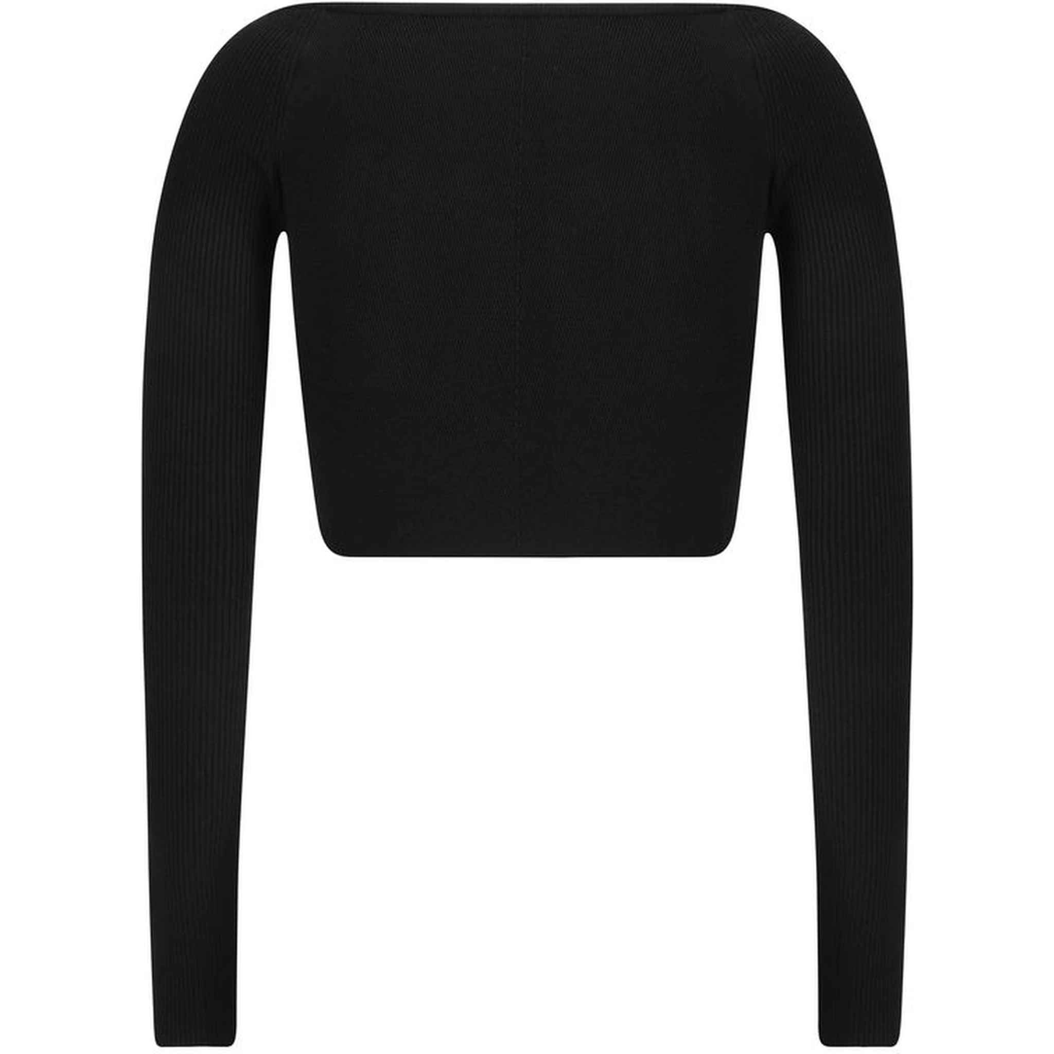 Black Rayon Long Sleeve T-Shirt