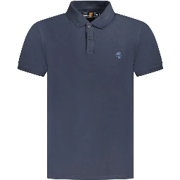 Blue Cotton Polo Shirt