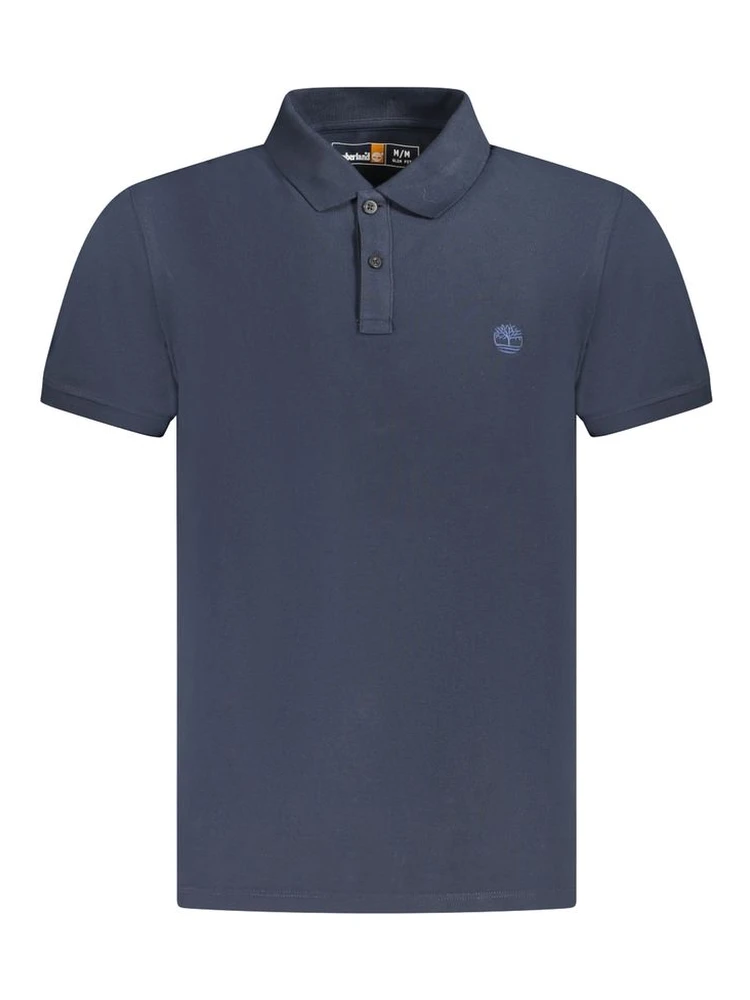 Blue Cotton Polo Shirt