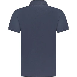 Blue Cotton Polo Shirt
