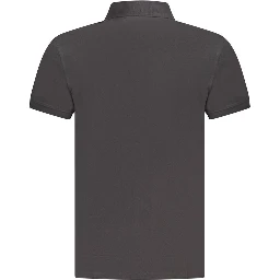 Black Cotton Polo Shirt