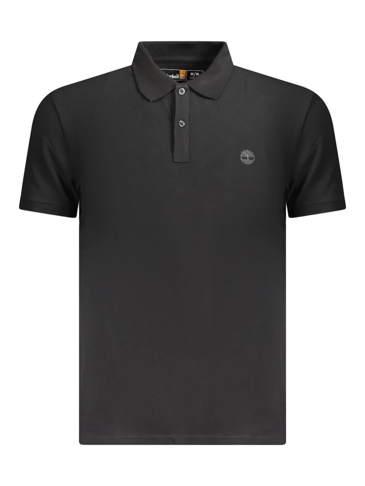 Black Cotton Polo Shirt