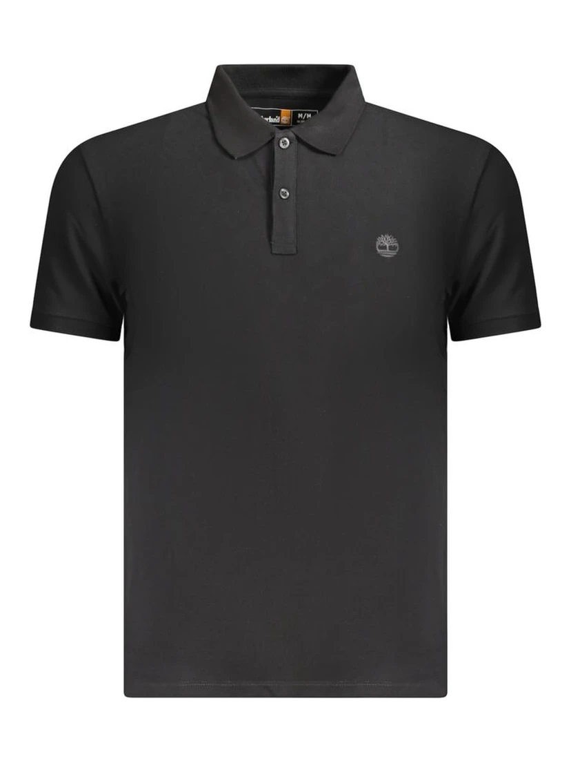Black Cotton Polo Shirt