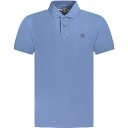 Blue Cotton Polo Shirt