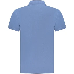 Blue Cotton Polo Shirt