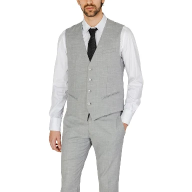 Gray Polyester Waistcoat