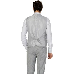Gray Polyester Waistcoat