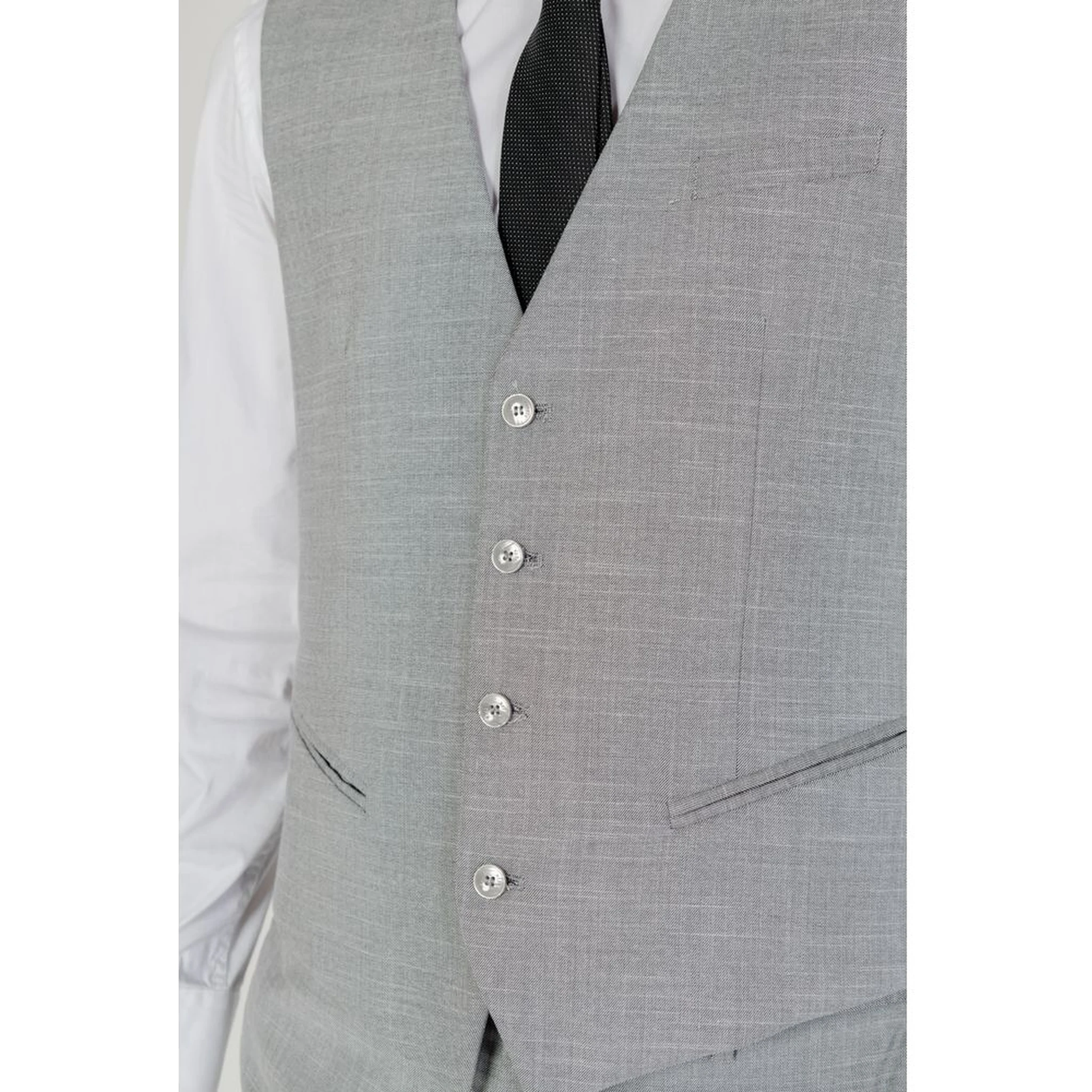 Gray Polyester Waistcoat