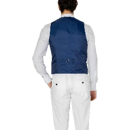Blue Polyester Waistcoat