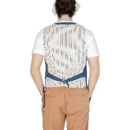 Blue Cotton Waistcoat