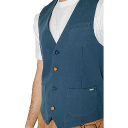 Blue Cotton Waistcoat