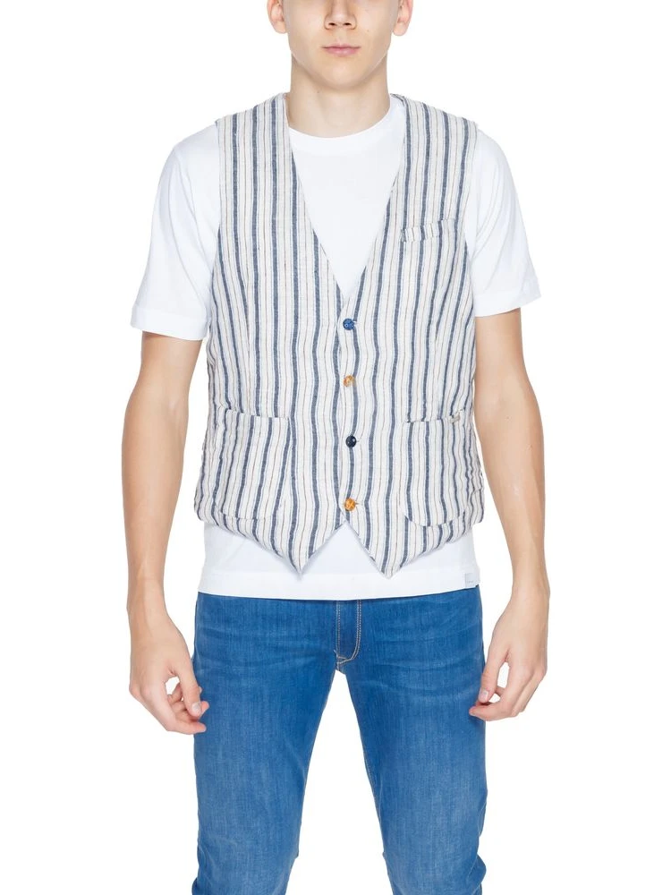 Beige Cotton Waistcoat