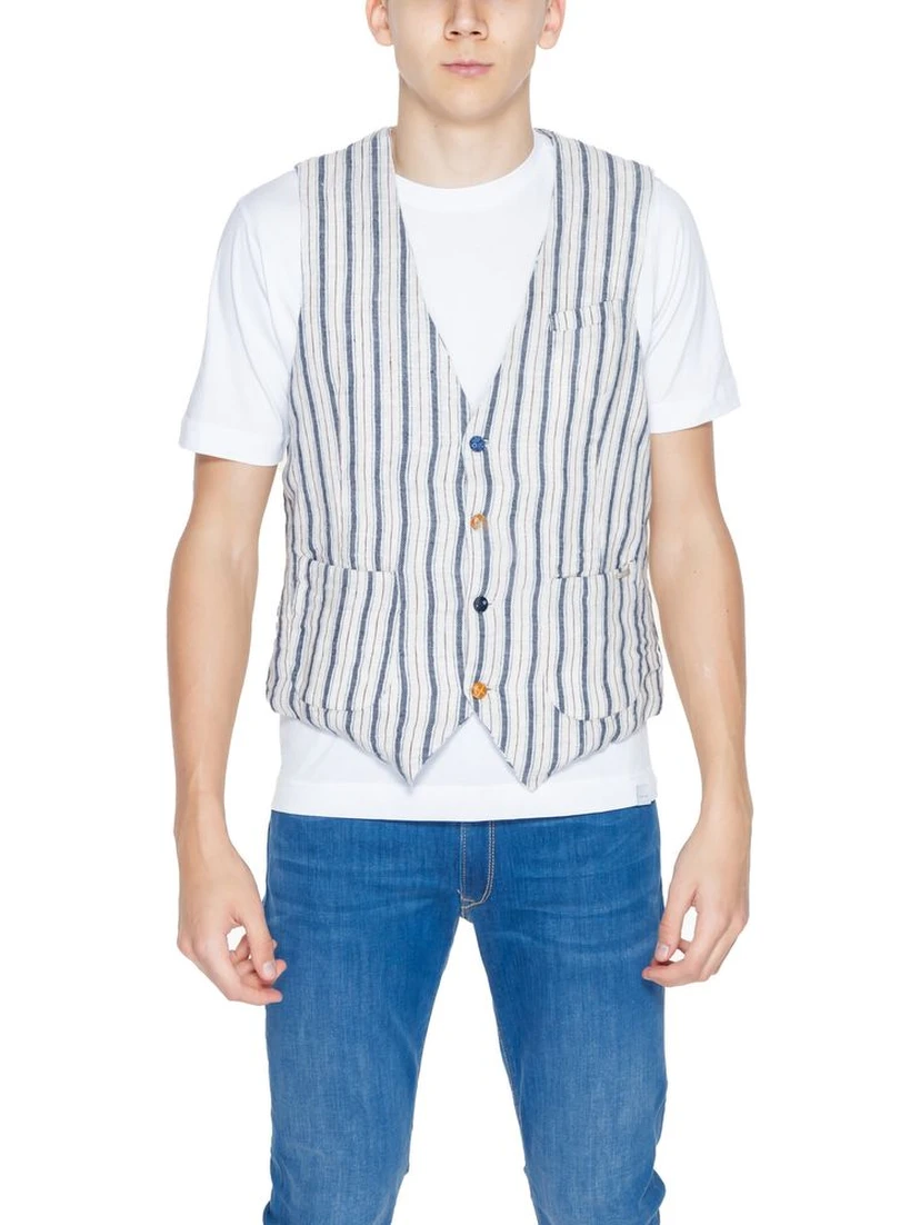 Beige Cotton Waistcoat