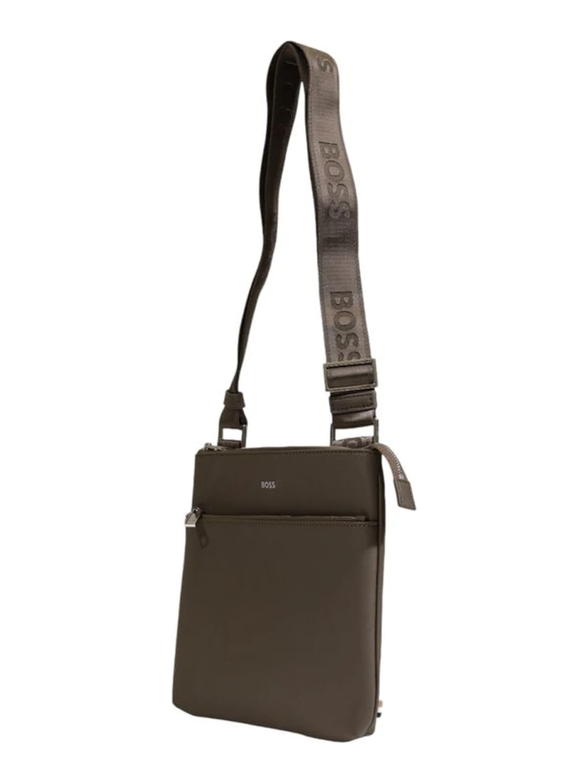 Green Leather Messenger Bag