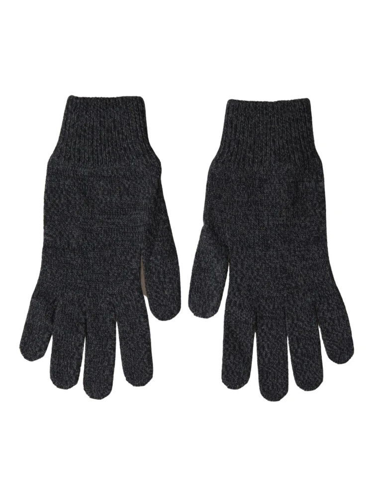Gray Virgin Wool Knit Hands Mitten Men Gloves alternative