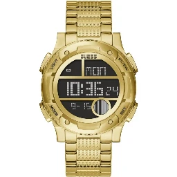 Gold Stainless Steel Digital Watch