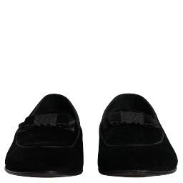 Black Velvet Loafers Formal Men Dress Shoes