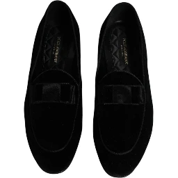 Black Velvet Loafers Formal Men Dress Shoes