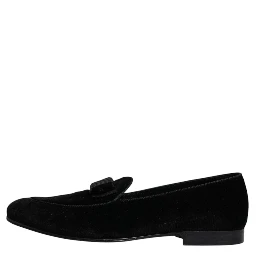 Black Velvet Loafers Formal Men Dress Shoes