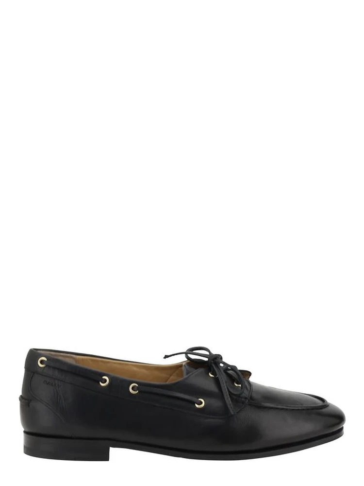Black Calf Leather Bos Taurus Slip-On Loafers