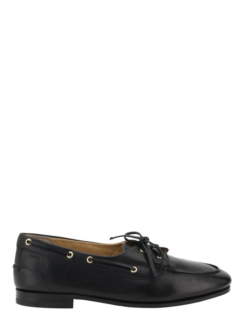 Black Calf Leather Bos Taurus Slip-On Loafers