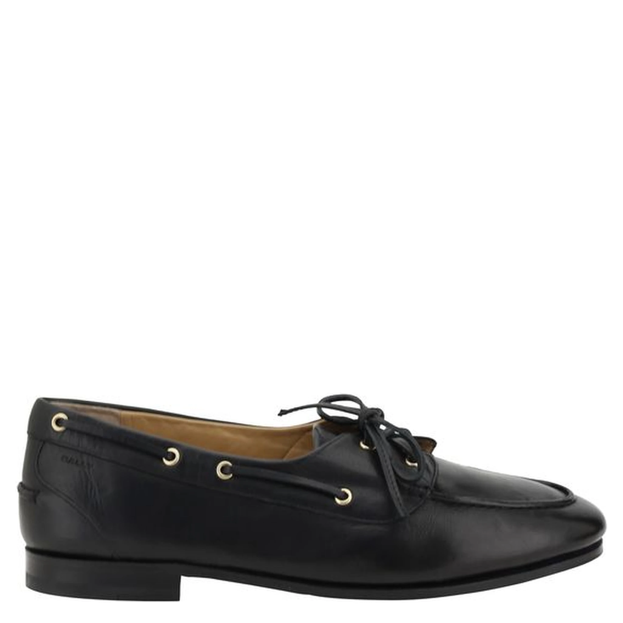 Black Calf Leather Bos Taurus Slip-On Loafers