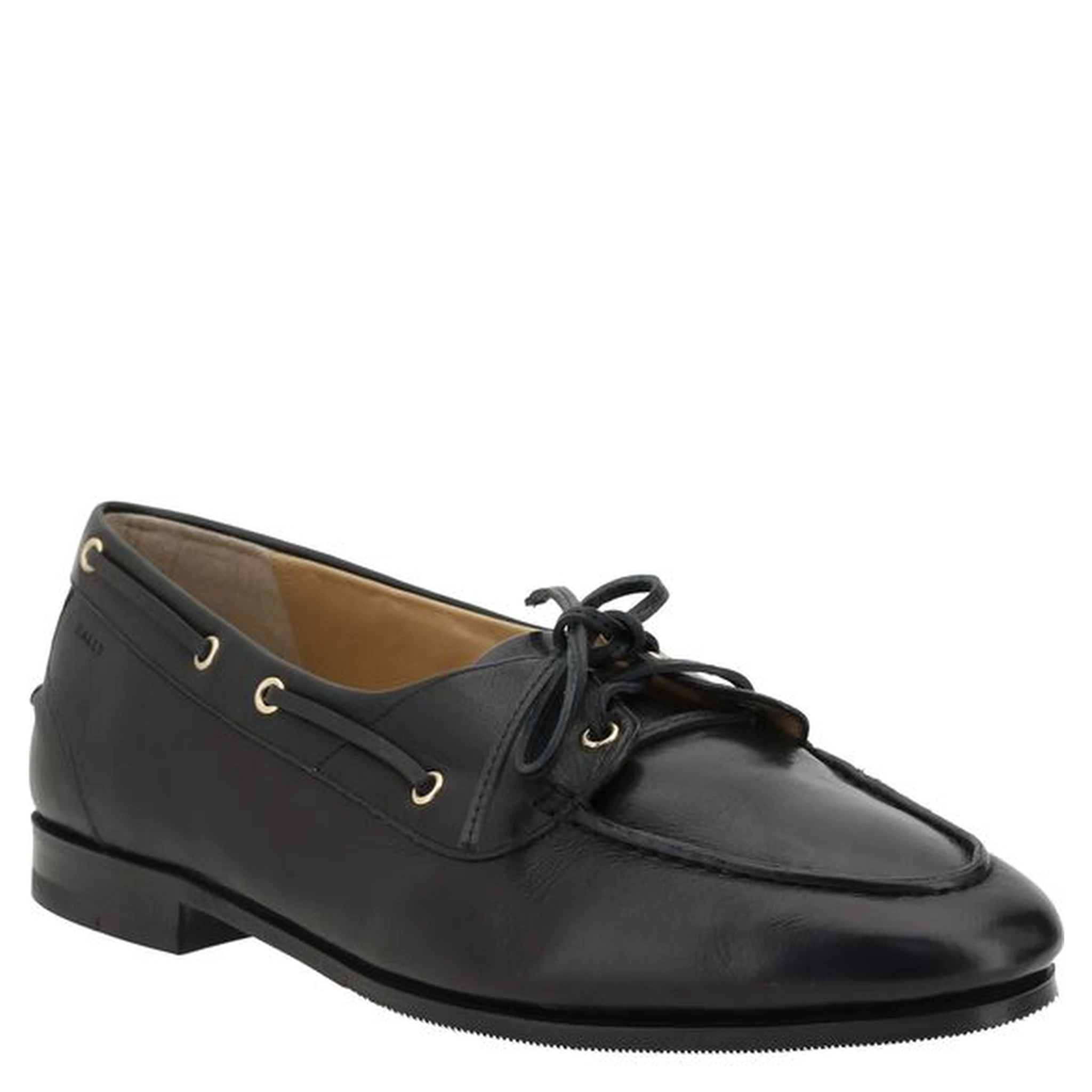 Black Calf Leather Bos Taurus Slip-On Loafers