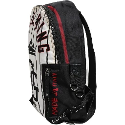 Black White Vulcano Royal King Print Men Backpack Bag