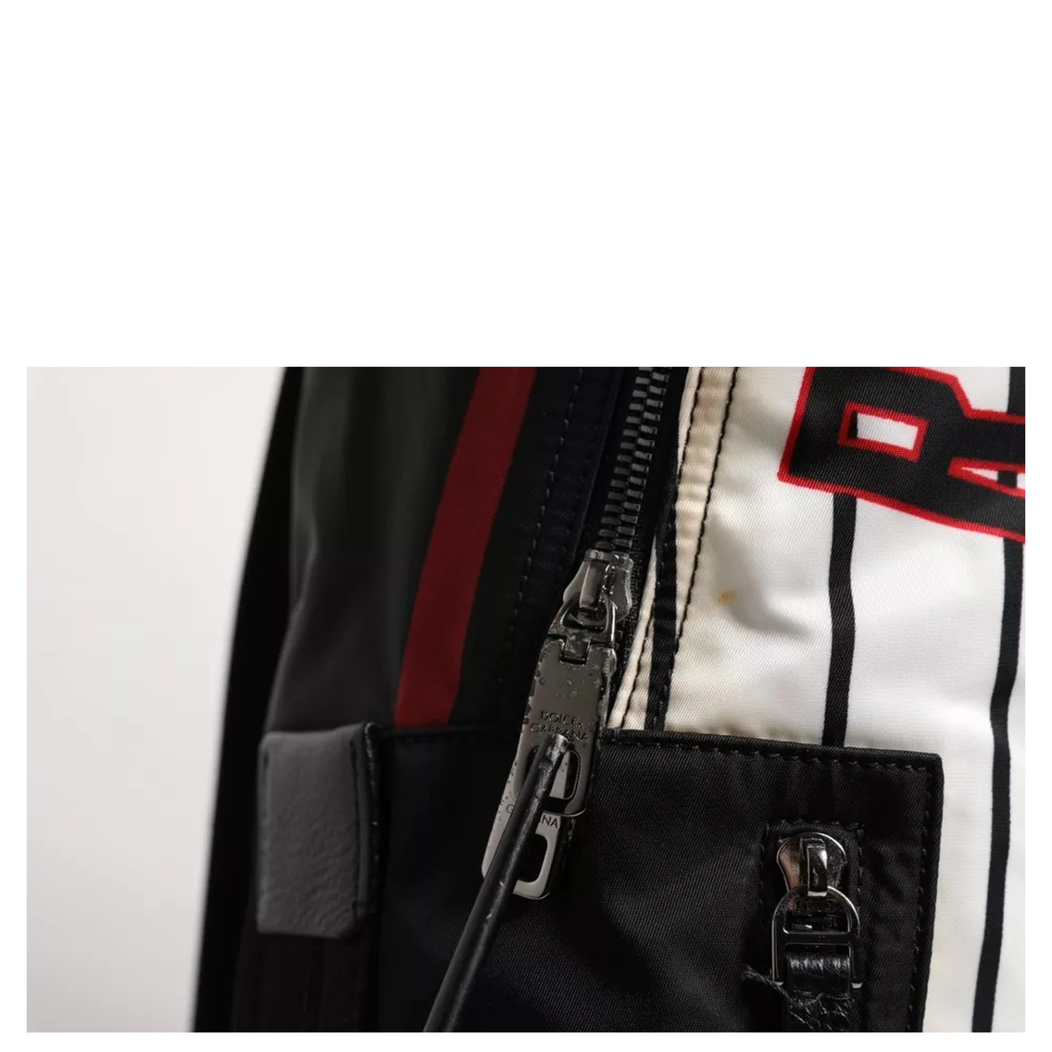 Black White Vulcano Royal King Print Men Backpack Bag