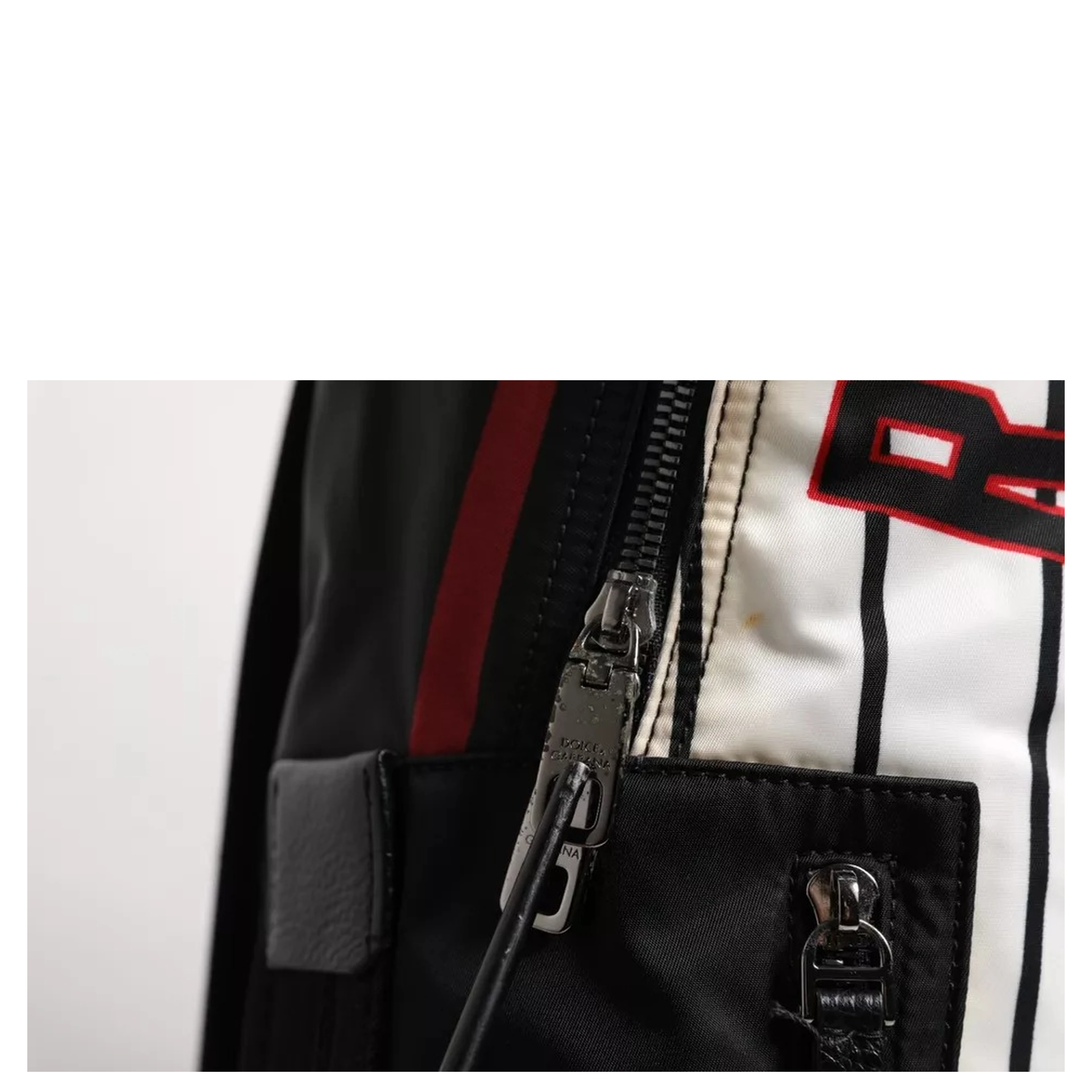 Black White Vulcano Royal King Print Men Backpack Bag
