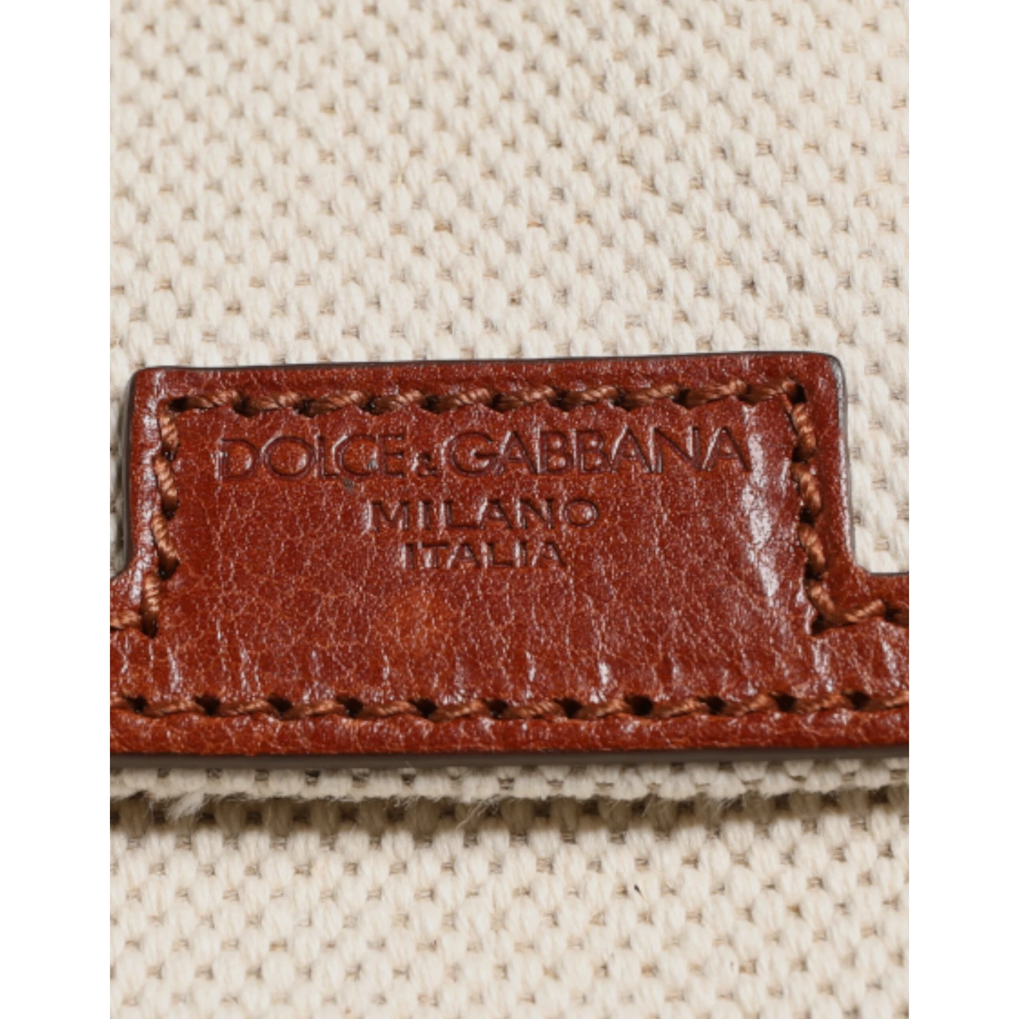 Beige Brown Canvas Leather EDGE Travel Men Back Pack Bag