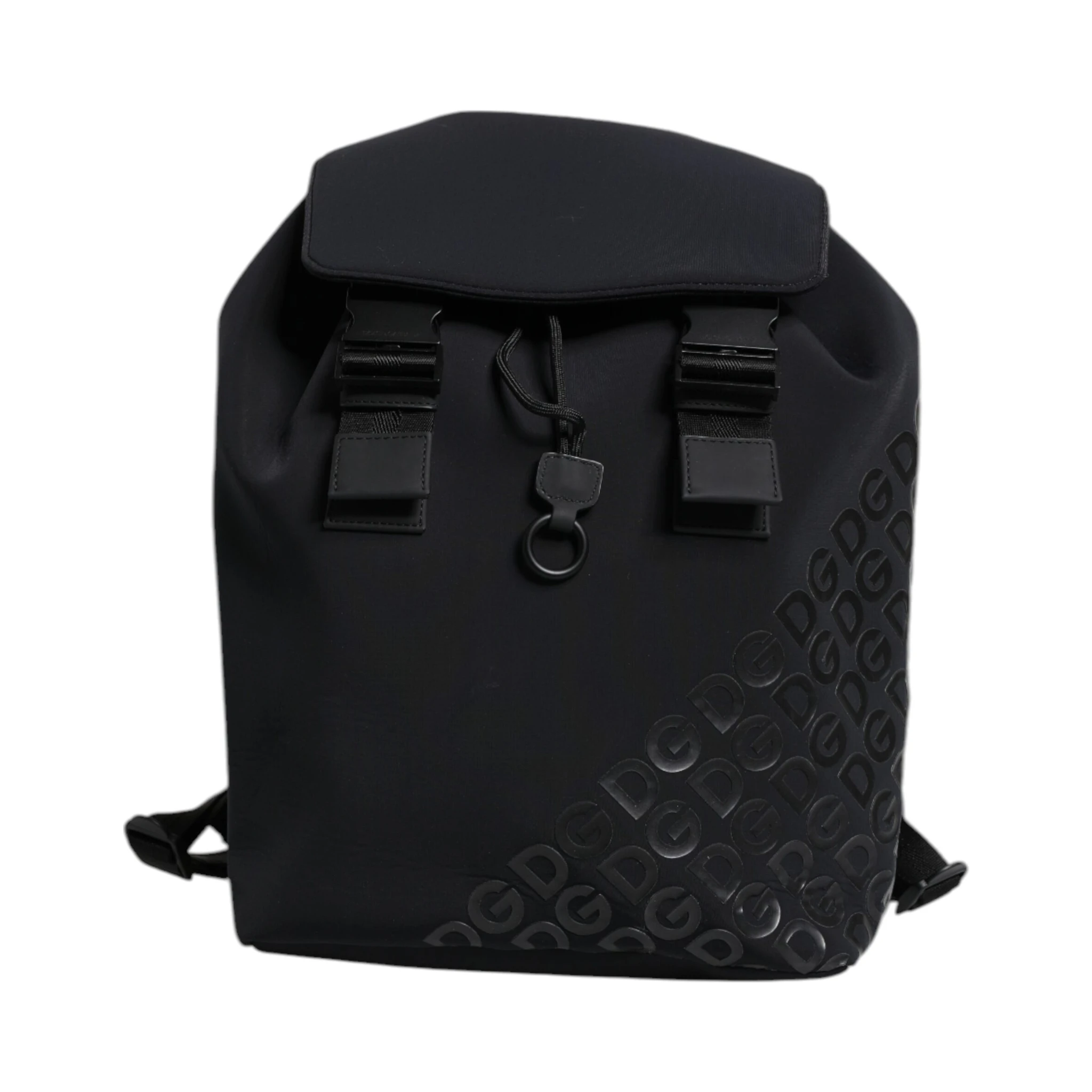 Black Neoprene Nylon DG Logo School Backpack Bag
