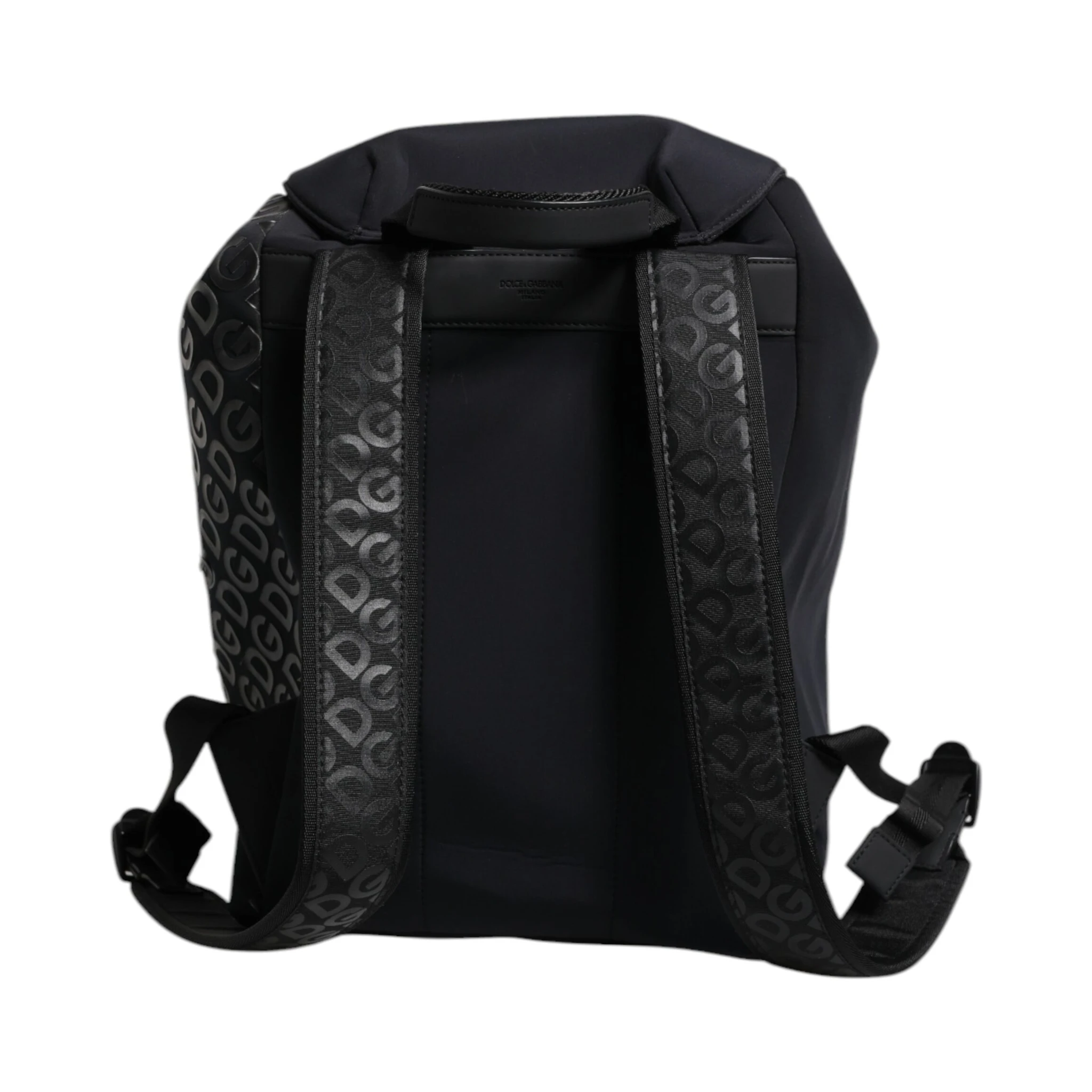 Black Neoprene Nylon DG Logo School Backpack Bag