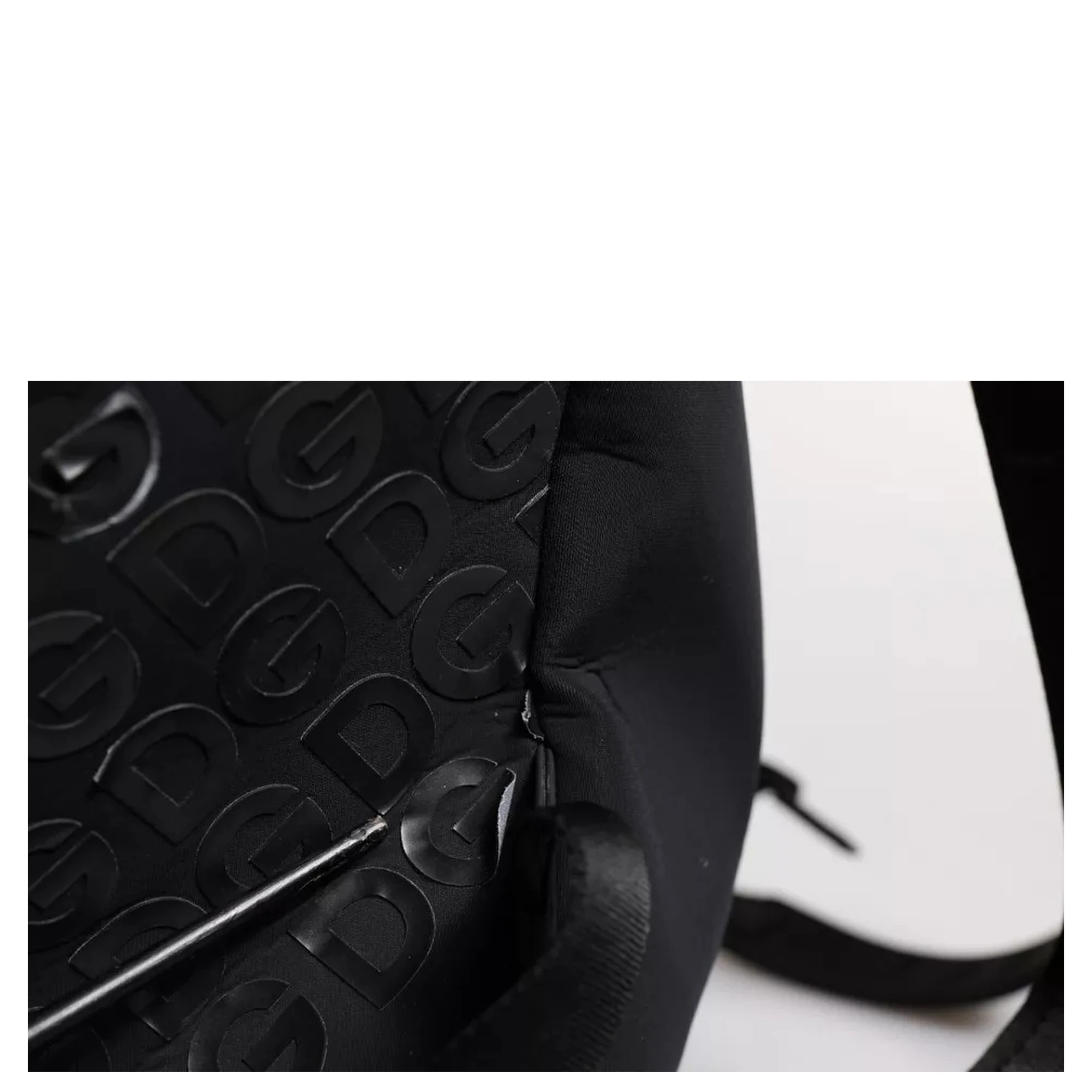 Black Neoprene Nylon DG Logo School Backpack Bag