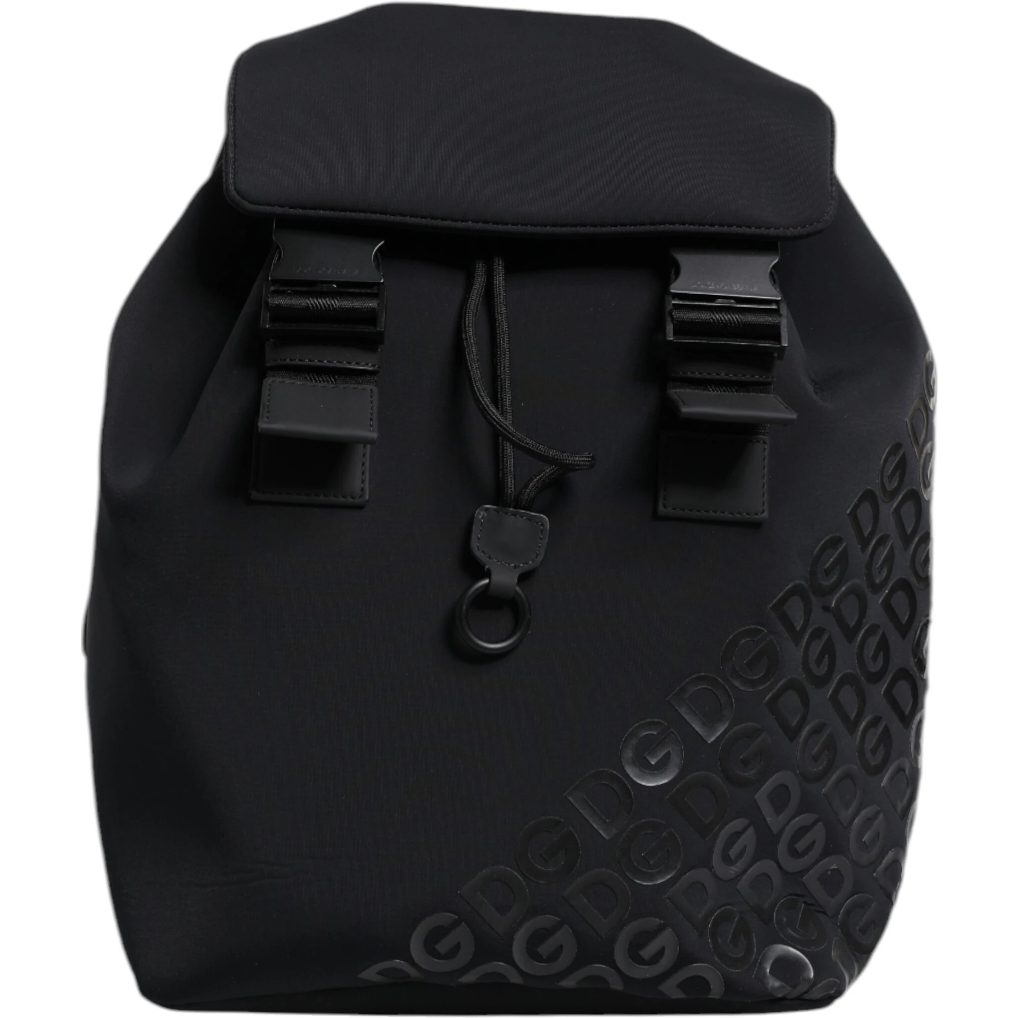 Black Neoprene Nylon DG Logo School Backpack Bag