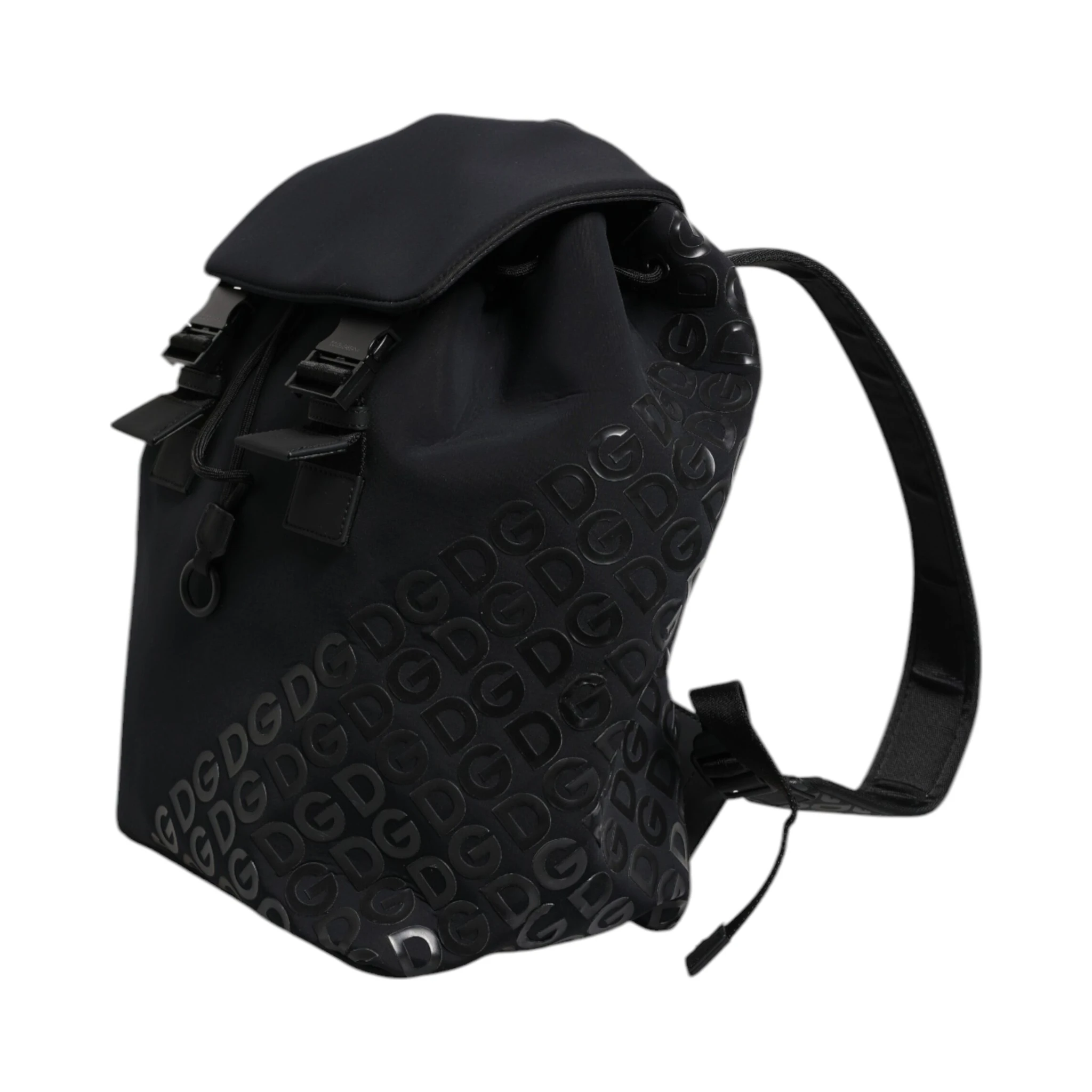 Black Neoprene Nylon DG Logo School Backpack Bag