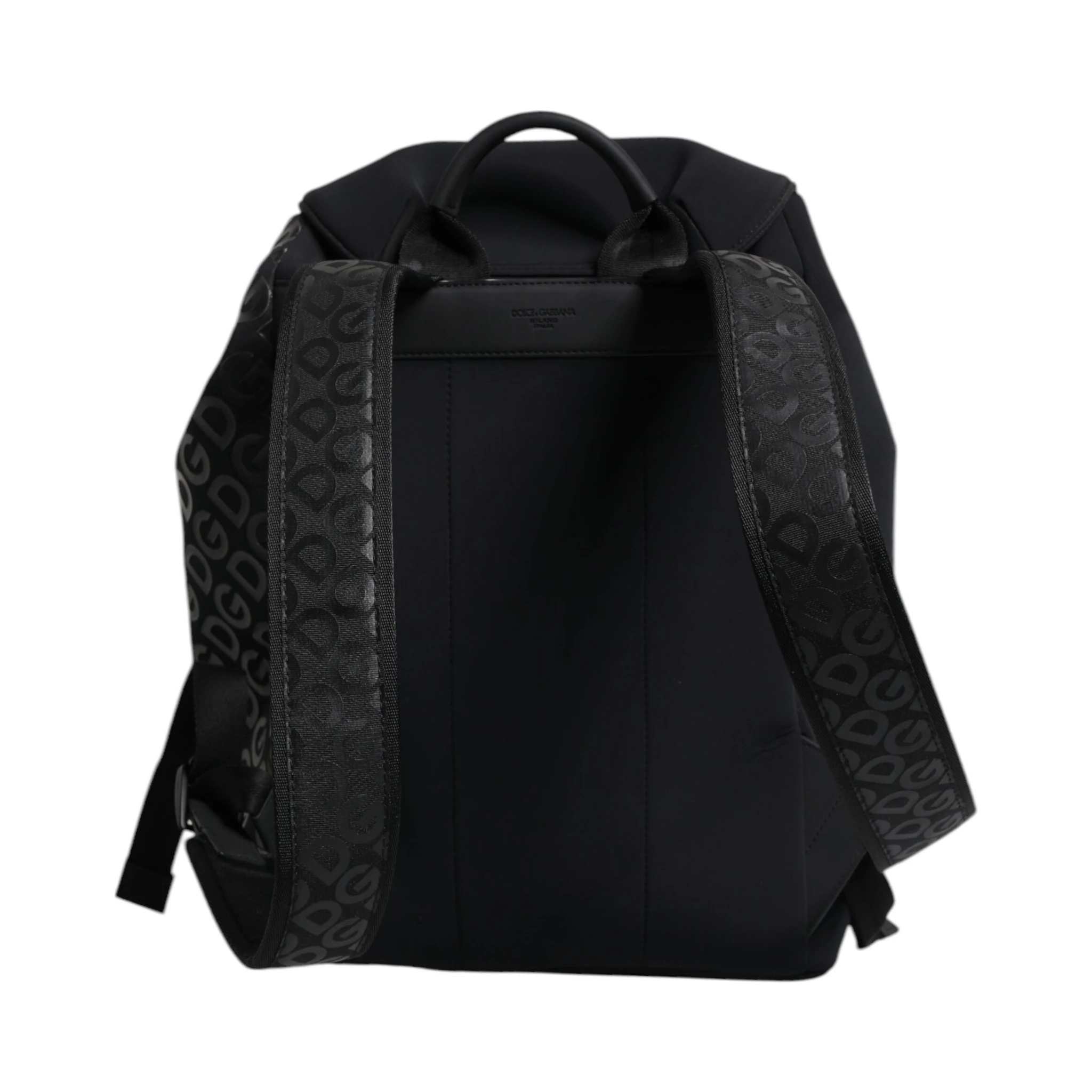 Black Neoprene Nylon DG Logo School Backpack Bag